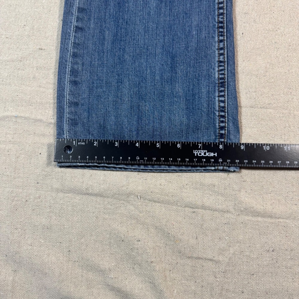 Levi's 527 Slim Bootcut Jeans Mens W32 L34 Blue Medium Wash Whiskering Cotton - Picture 12 of 12